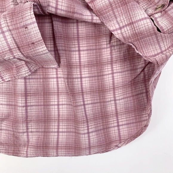 Vintage 90s In Private Purple Plaid Button Up Long Sleeve Shirt Mens Large - Picture 7 of 8